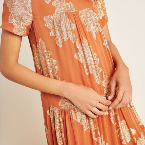 Anthropologie Jacosta Tiered Maxi Dress Small NWT Slight Flaw - Picture 5 of 12